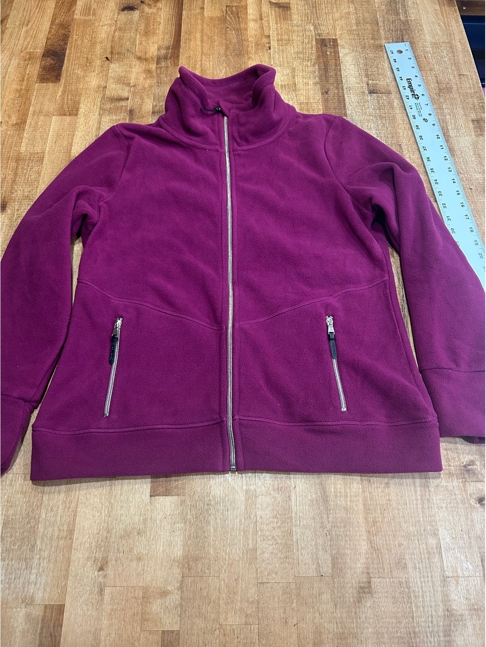 Calvin Klein Performance Women's Medium Burgundy Fleece Jacket